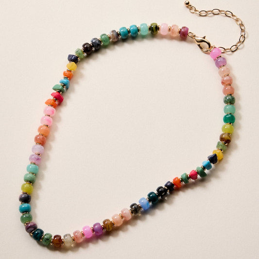 confetti beaded necklace