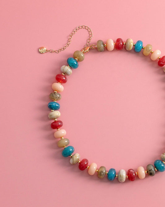 Mood Swirl Marble Bead Necklace