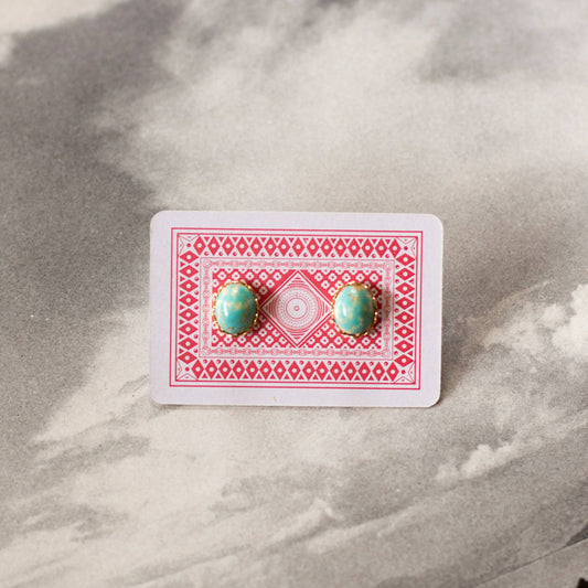 vintage turquoise stud earrings