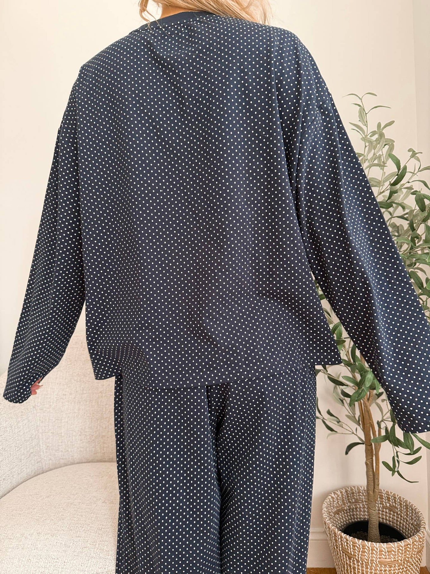 moonlit polka dot pullover