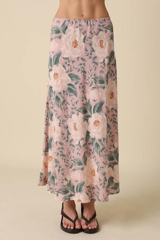 sara floral maxi skirt
