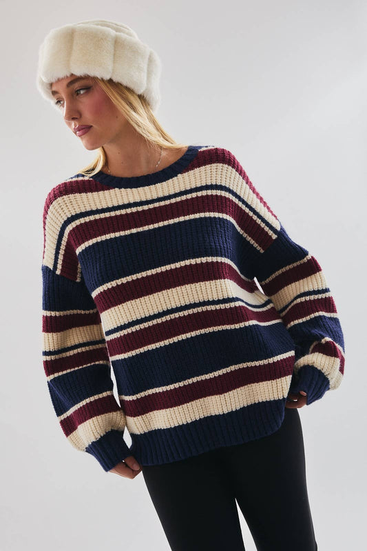 harlow striped knit sweater