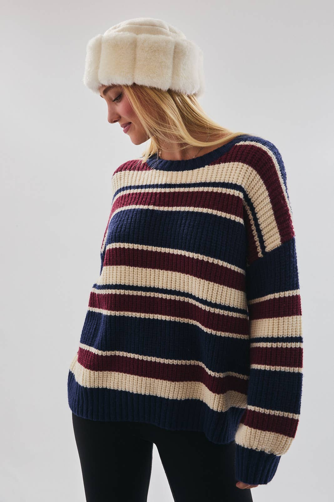 harlow striped knit sweater