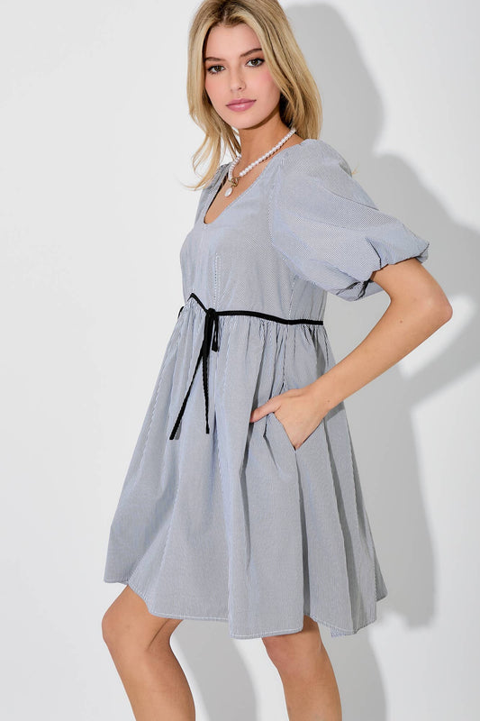 pin stripe mini dress